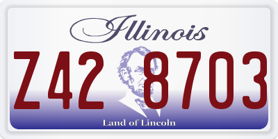 IL license plate Z428703