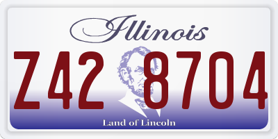 IL license plate Z428704