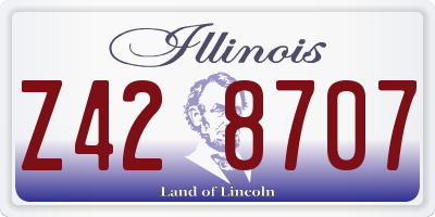 IL license plate Z428707