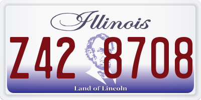 IL license plate Z428708