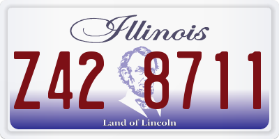 IL license plate Z428711