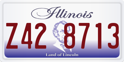 IL license plate Z428713