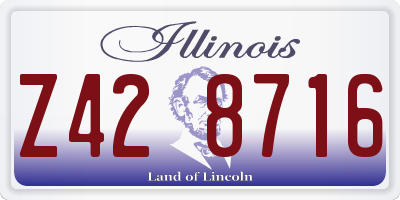 IL license plate Z428716