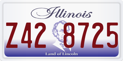 IL license plate Z428725