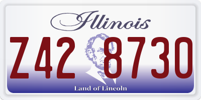 IL license plate Z428730