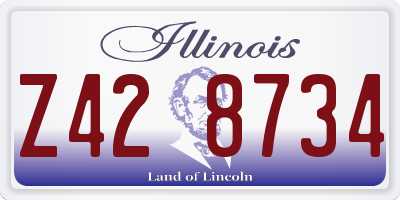 IL license plate Z428734