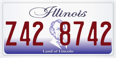 IL license plate Z428742