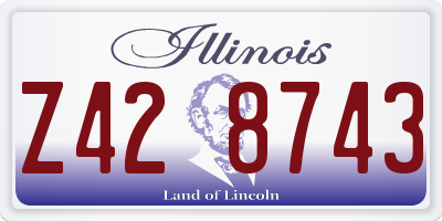 IL license plate Z428743