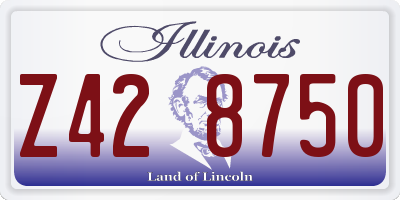IL license plate Z428750