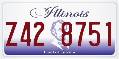 IL license plate Z428751
