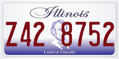 IL license plate Z428752