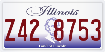 IL license plate Z428753