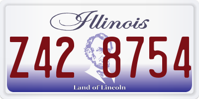 IL license plate Z428754
