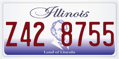 IL license plate Z428755