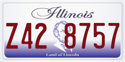 IL license plate Z428757