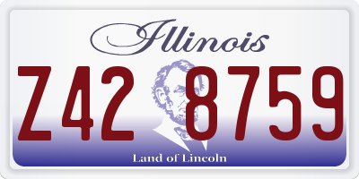 IL license plate Z428759