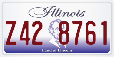 IL license plate Z428761
