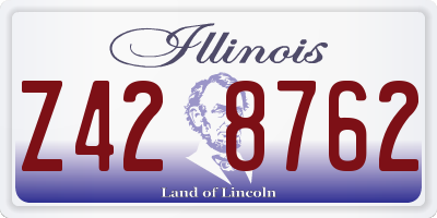 IL license plate Z428762