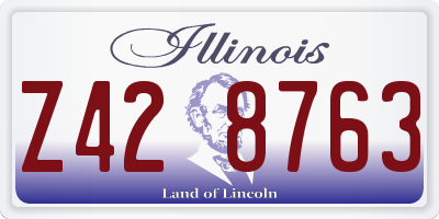 IL license plate Z428763