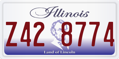 IL license plate Z428774