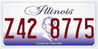 IL license plate Z428775