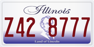 IL license plate Z428777