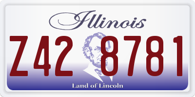 IL license plate Z428781