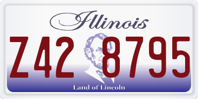 IL license plate Z428795