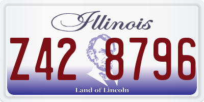 IL license plate Z428796