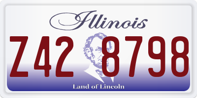 IL license plate Z428798