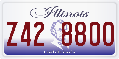 IL license plate Z428800