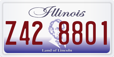 IL license plate Z428801