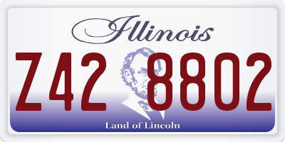 IL license plate Z428802