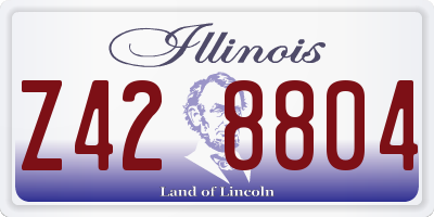 IL license plate Z428804
