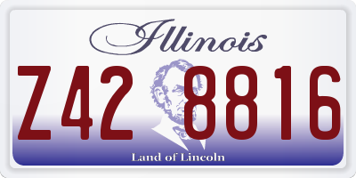 IL license plate Z428816