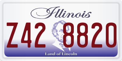IL license plate Z428820