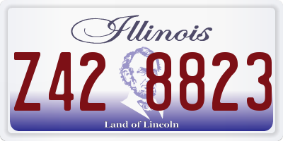 IL license plate Z428823