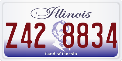 IL license plate Z428834
