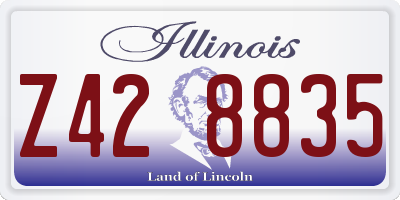 IL license plate Z428835