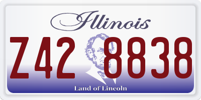 IL license plate Z428838