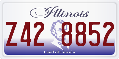 IL license plate Z428852