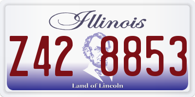 IL license plate Z428853