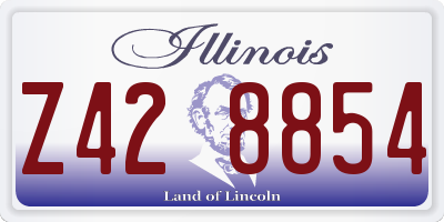 IL license plate Z428854