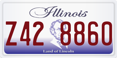 IL license plate Z428860