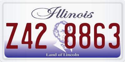 IL license plate Z428863