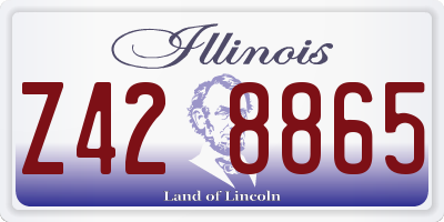 IL license plate Z428865