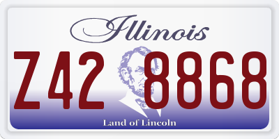 IL license plate Z428868