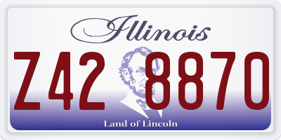 IL license plate Z428870