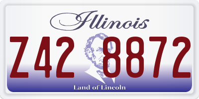 IL license plate Z428872