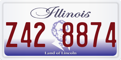 IL license plate Z428874